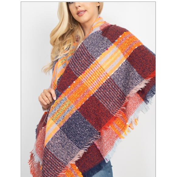 Plaid Blanket Scarf - Picture 5 of 8